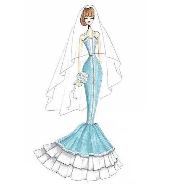 婚紗手稿-婚紗禮服設計-服裝設計