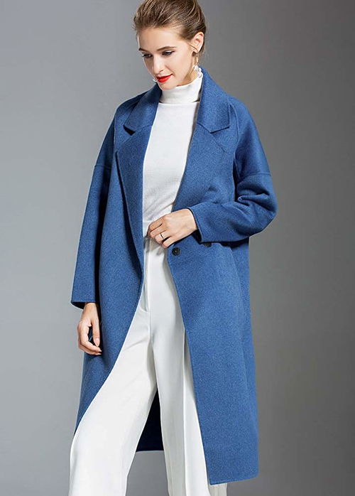 【服裝進(jìn)貨碼數(shù)怎么配法爾莎中長款雙面羊絨呢大衣女】- 